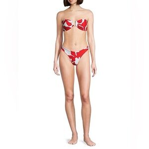 *NWT* MILLY Designer Red and White Bikini Set. Resort and cruise wear